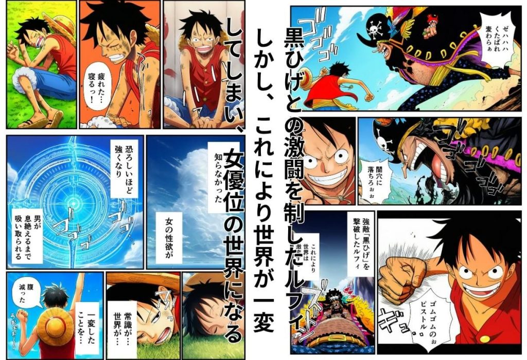 【ワンピース】 ワン〇ース  常識改革された世界で！ナミ・ビビ編｜ルフィの精子を奪い合う3P！