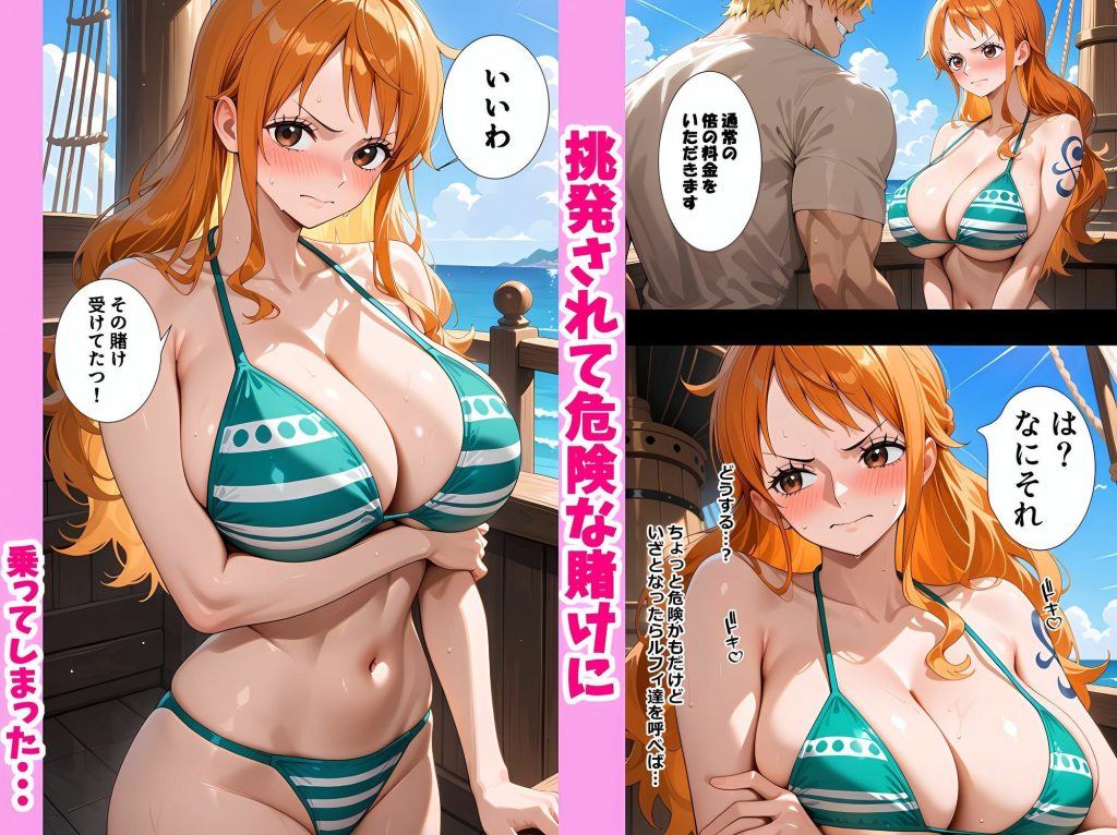 【ワンピース】 俺たちのナ〇さんがマッサージなんかでNTRされる訳ない！ナミが大好きホールドでアへ顔絶頂！