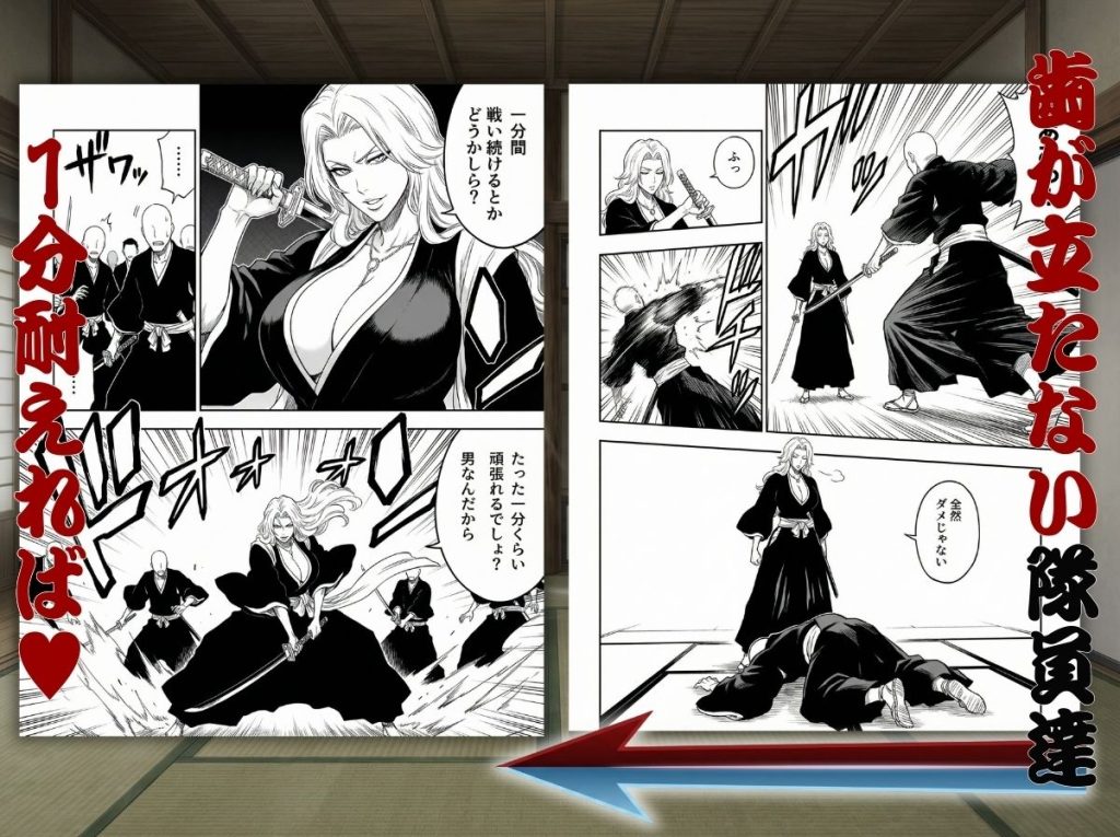 【ブリーチ】 十番帯の汁稽古 〜1分我慢で皆の卍オナホ〜｜松本乱菊がバニー姿で男たちのオナホ化！