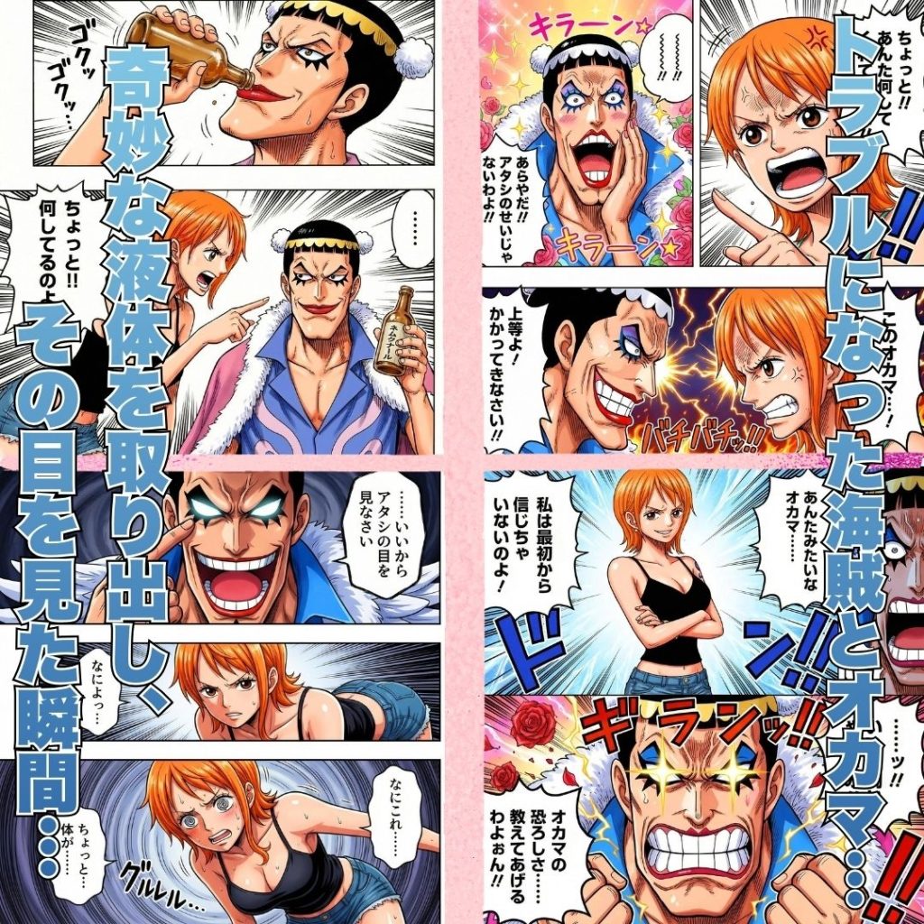 【ワンピース】 オカマ憑依 悪いポコチンにはおしおきよ〜ん 泥棒猫編