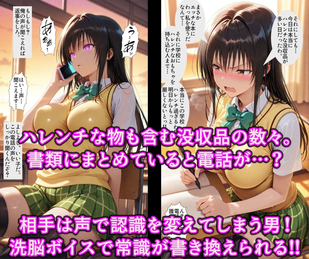 【To LOVEる】 ポリスとエロギャルどっちがお好き？洗脳ボイスと催●アプリで徹底調教！！精子で即イキ超絶ハレンチ発情まんこ